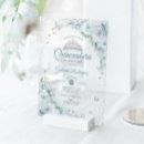 Search for blue and silver birthday invitations For her