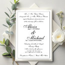 Search for formal traditional wedding invitations Black and white