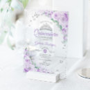 Search for purple roses invitations Mis quince anos