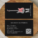 Search for guitar lessons business cards Musician