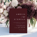 Search for elegant burgundy wedding invitations Typography