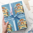Search for boys 1st birthday party wrapping paper Giraffe