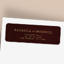 Search for burgundy and gold return address labels Minimalist