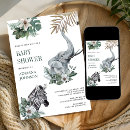 Search for wild animals invitations Boho