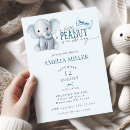 Search for little peanut on the way invitations Watercolor
