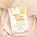 Search for here comes the sun baby shower invitations Summer