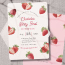 Search for berry 1st birthday invitations Strawberry first birthday