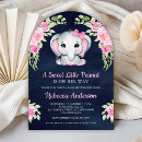 Search for cute elephant baby shower invitations Botanical nature garden flowers