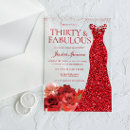 Search for red 30th birthday invitations Party