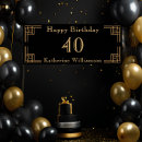 Search for 90th birthday posters Black gold