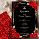 Search for black quinceanera invitations Elegant classy