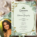 Search for sage green quinceanera invitations Mis quince anos