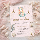 Search for mermaid baby shower invitations Pink