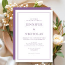 Search for lilac wedding invitations Typography