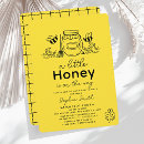Search for round baby shower invitations Honey bee