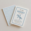 Search for cowboy baby shower invitations Blue and brown