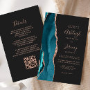 Search for turquoise black wedding invitations Modern