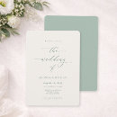 Search for small wedding invitations Sage green
