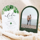 Search for palm leaves baby shower invitations For her
