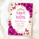 Search for pink floral save the dates Mis quince anos