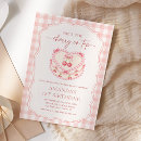 Search for gingham birthday invitations Cherry
