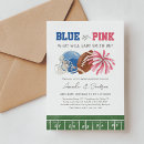Search for football gender reveal invitations Blue or pink