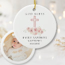 Search for blush pink christmas tree decorations Baby girl