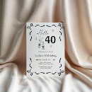 Search for black and white 40th birthday invitations Classy