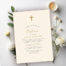 Search for gold cross christening invitations Typography