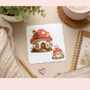 Search for mushroom house stickers Cute