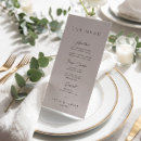 Search for minimalist wedding menus Neutral