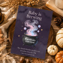 Search for halloween gender reveal invitations Baby is brewing