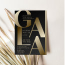 Search for black tie gala invitations Black and gold