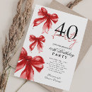 Search for red 40th birthday invitations Forty and fabulous