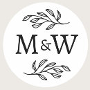 Search for leaves wedding stickers Typography