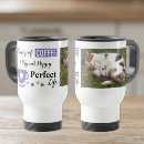 Search for purple and white travel mugs Cat