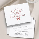 Search for holiday business gift certificates Salon