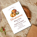 Search for elegant thanksgiving invitations Watercolor pumpkin