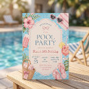 Search for teen adult pool party invitations Tropical
