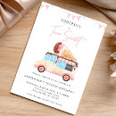 Search for two sweet ice cream birthday invitations Watercolor