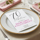 Search for seventy birthday invitations Minimal typography simple