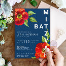 Search for blue and red invitations Bold typography