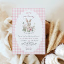 Search for bunny baby girl shower invitations Script typography