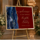 Search for navy blue gold welcome wedding signs Agate