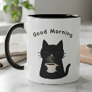 Search for black cats mugs Good morning