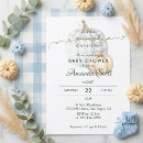 Search for little baby boy shower invitations Blue gingham