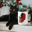 Search for gothic rose mugs Black cat