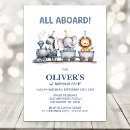 Search for animal train birthday invitations All aboard