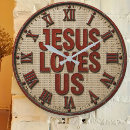 Search for vintage jesus clocks Church