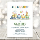 Search for all aboard the train birthday invitations Modern